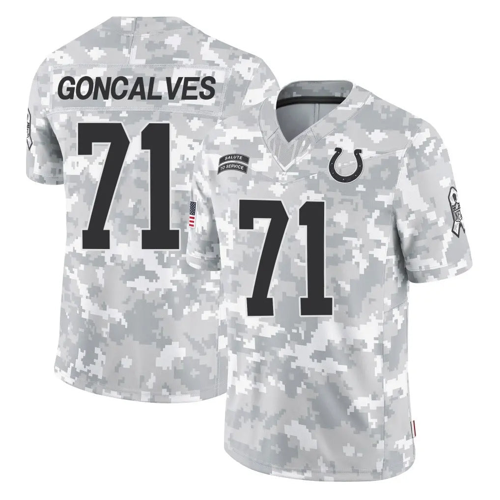 Kooe IN.Colts #71 Matt Goncalves Player Arctic Camo Salute To Service Limited Game Stitched Jerseys