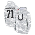 Kooe IN.Colts #71 Matt Goncalves Player Arctic Camo Salute to Service Hoodies Limited Game Stitched Jerseys