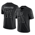 Kooe IN.Colts #71 Matt Goncalves Player Black Reflective Limited Game Stitched Jerseys