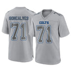 Kooe IN.Colts #71 Matt Goncalves Player Gray Atmosphere Fashion Home Game Stitched Jerseys