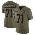 Kooe IN.Colts #71 Matt Goncalves Player Olive 2025 Salute To Service Limited Game Stitched Jerseys