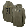 Kooe IN.Colts #71 Matt Goncalves Player Olive Salute to Service Pullover Hoodies Limited Stitched Jerseys