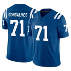 Kooe IN.Colts #71 Matt Goncalves Player Royal Limited Vapor F.U.S.E. Home Game Stitched Jerseys