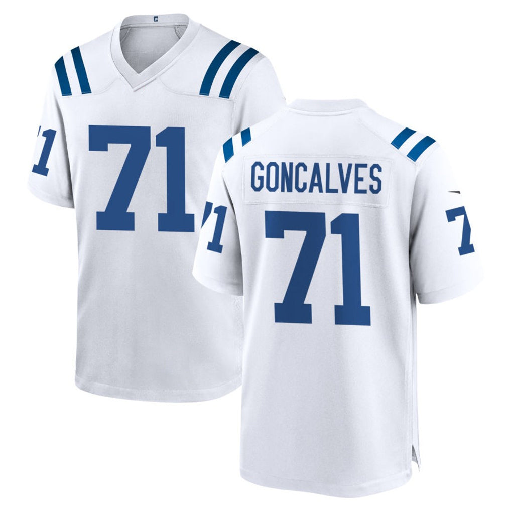 Kooe IN.Colts #71 Matt Goncalves Player White Home Game Stitched Jerseys