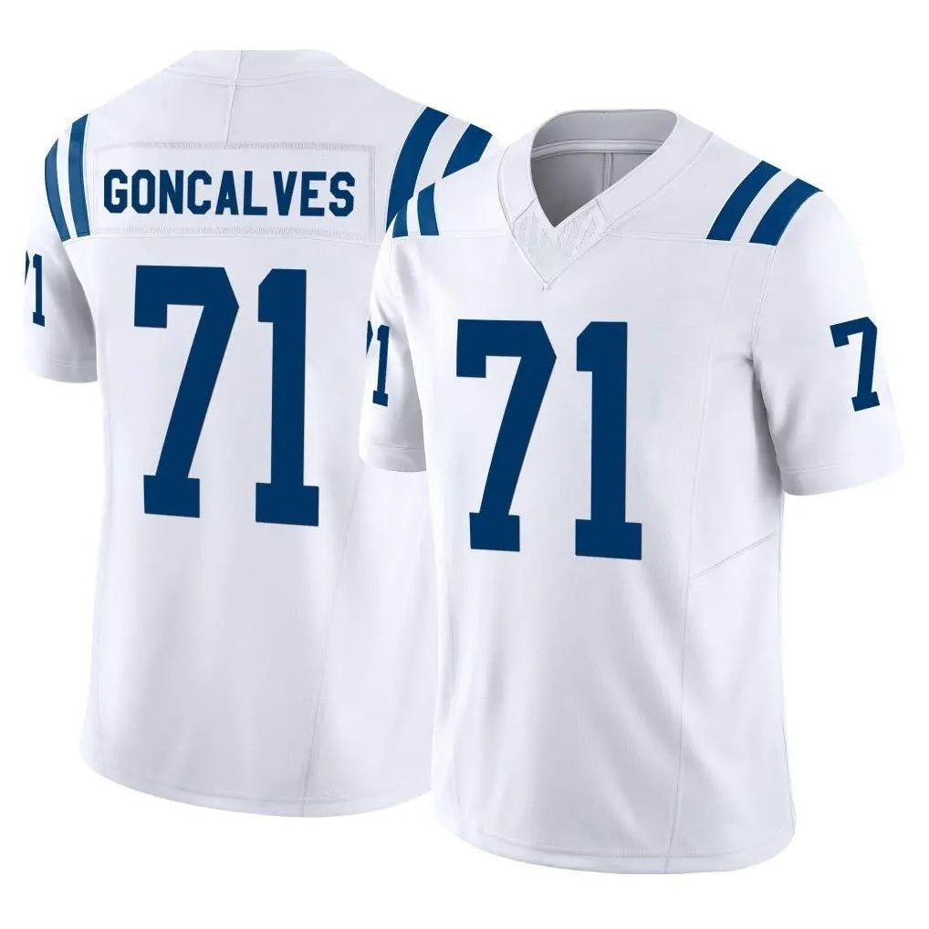 Kooe IN.Colts #71 Matt Goncalves Player White Limited Vapor F.U.S.E. Home Game Stitched Jerseys