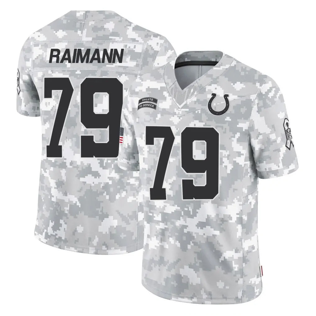 Kooe IN.Colts #79 Bernhard Raimann Player Arctic Camo Salute To Service Limited Game Stitched Jerseys