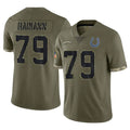 Kooe IN.Colts #79 Bernhard Raimann Player Olive Salute To Service Limited Stitched Jerseys