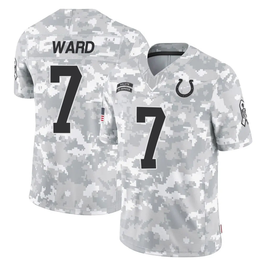 Kooe IN.Colts #7 Charvarius Ward Sr. Player Arctic Camo Salute To Service Limited Game Stitched Jerseys