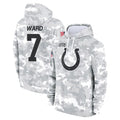 Kooe IN.Colts #7 Charvarius Ward Sr. Player Arctic Camo Salute to Service Hoodies Limited Game Stitched Jerseys