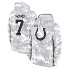 Kooe IN.Colts #7 Charvarius Ward Sr. Player Arctic Camo Salute to Service Hoodies Limited Game Stitched Jerseys