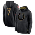 Kooe IN.Colts #7 Charvarius Ward Sr. Player Black Salute to Service Hoodies Limited Game Stitched Jerseys