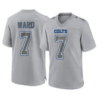 Kooe IN.Colts #7 Charvarius Ward Sr. Player Gray Atmosphere Fashion Home Game Stitched Jerseys