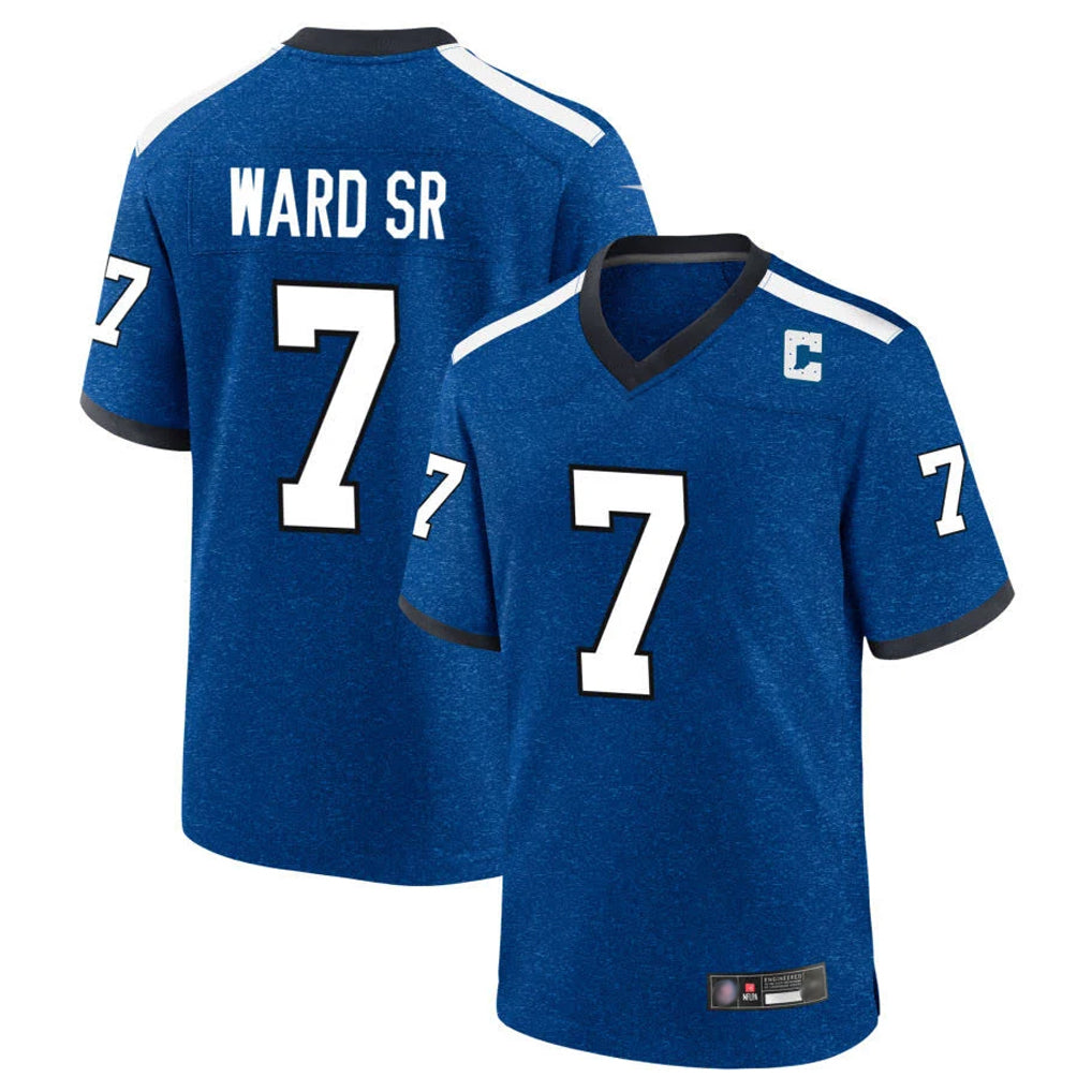 Kooe IN.Colts #7 Charvarius Ward Sr. Player Royal Alternate Indiana Nights Home Game Stitched Jerseys