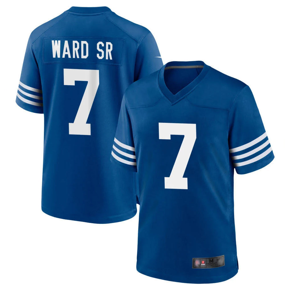 Kooe IN.Colts #7 Charvarius Ward Sr. Player Royal Limited Home Game Stitched Jerseys