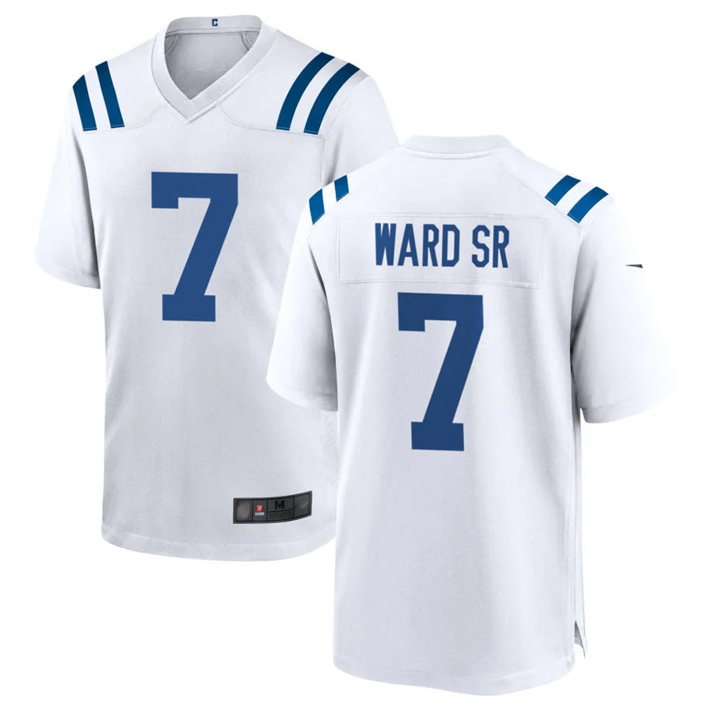 Kooe IN.Colts #7 Charvarius Ward Sr. Player White Home Game Stitched Jerseys