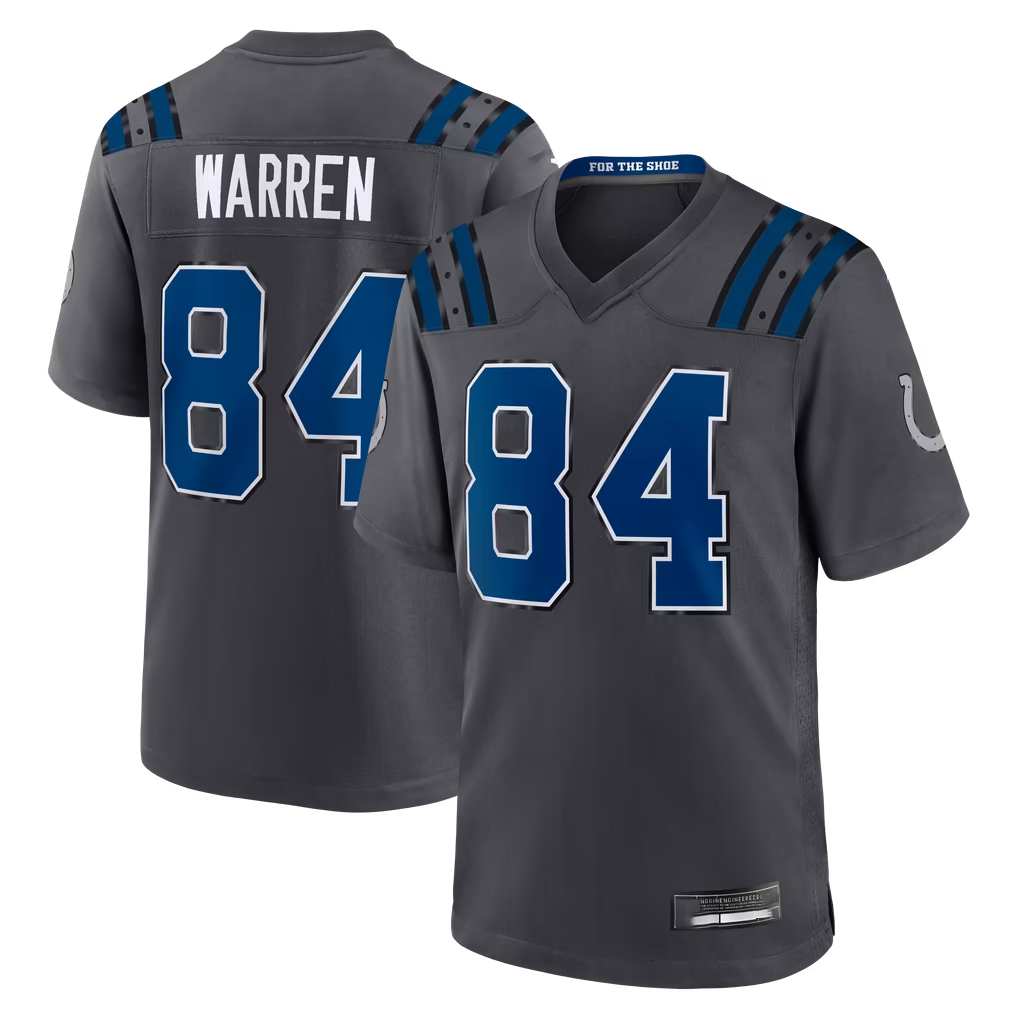 Kooe IN.Colts #84 Tyler Warren Anthracite 2026 Rivalries Collection Game Stitched Jerseys
