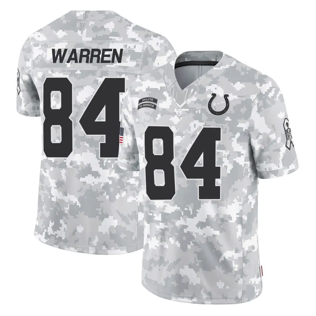 Kooe IN.Colts #84 Tyler Warren Player Arctic Camo Salute To Service Limited Game Stitched Jerseys
