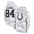 Kooe IN.Colts #84 Tyler Warren Player Arctic Camo Salute to Service Hoodies Limited Game Stitched Jerseys
