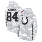 Kooe IN.Colts #84 Tyler Warren Player Arctic Camo Salute to Service Hoodies Limited Game Stitched Jerseys