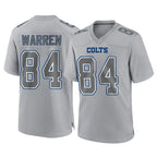 Kooe IN.Colts #84 Tyler Warren Player Gray Atmosphere Fashion Home Game Stitched Jerseys