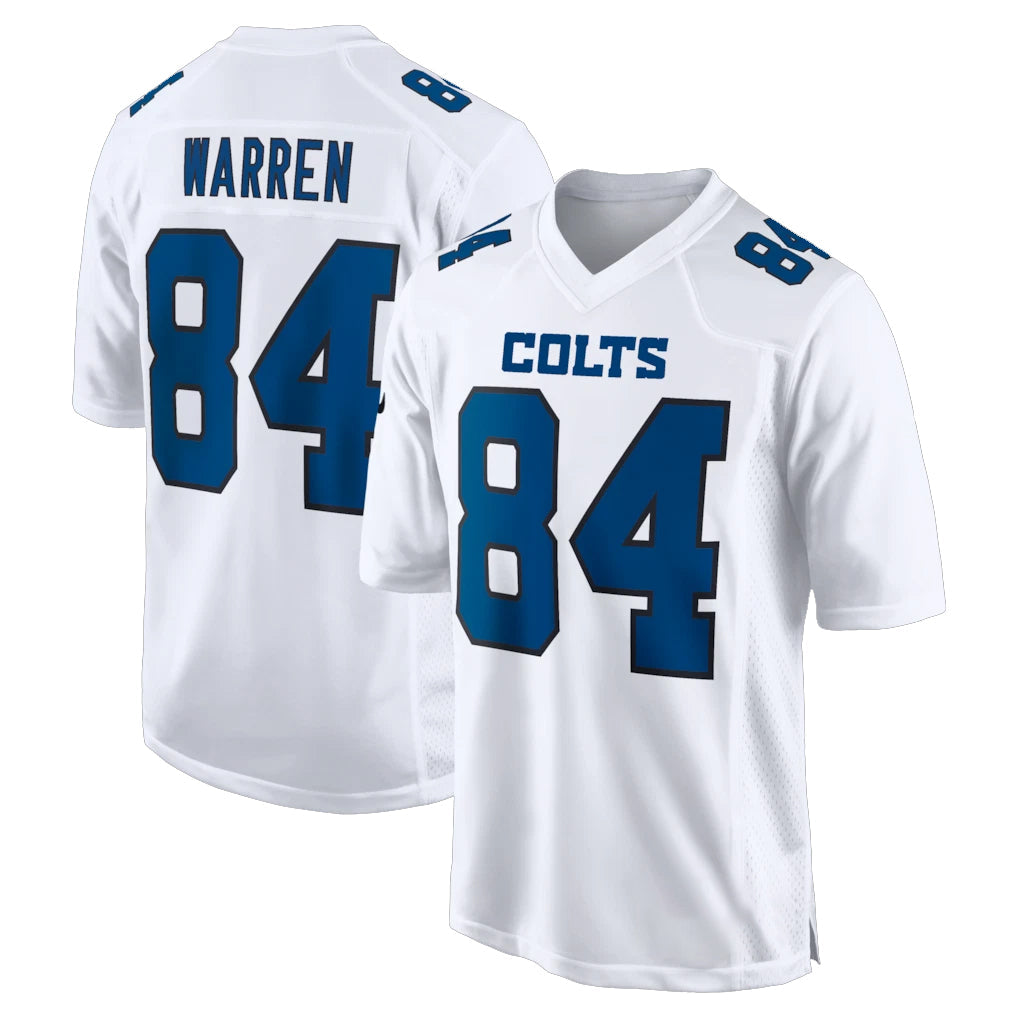 Kooe IN.Colts #84 Tyler Warren Player White Tundra Fashion Home Game Stitched Jerseys