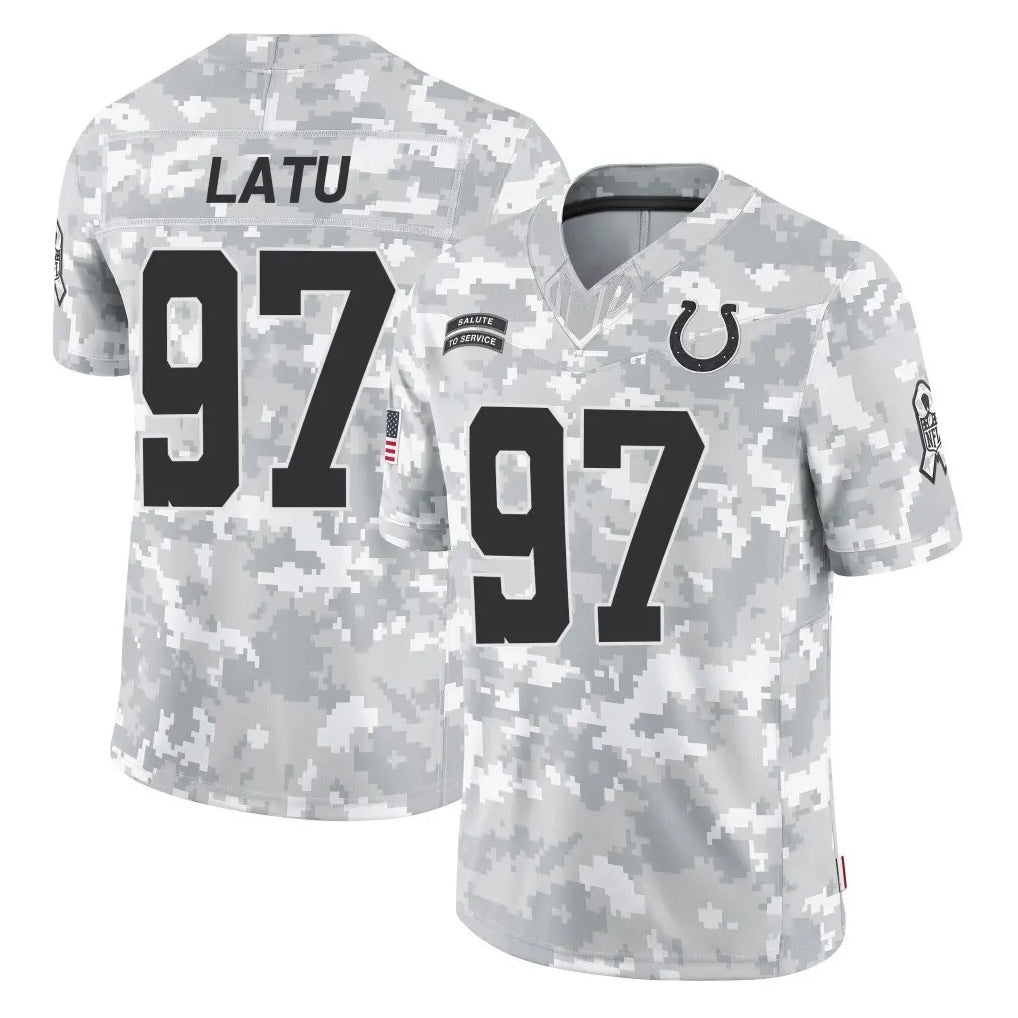 Kooe IN.Colts #97 Laiatu Latu Player Arctic Camo Salute To Service Limited Game Stitched Jerseys