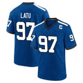Kooe IN.Colts #97 Laiatu Latu Player Royal Alternate Indiana Nights Home Game Stitched Jerseys