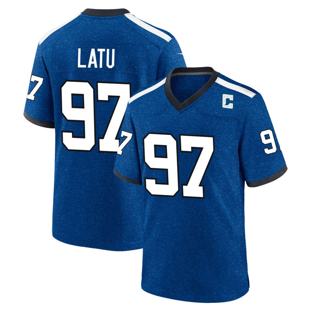 Kooe IN.Colts #97 Laiatu Latu Player Royal Alternate Indiana Nights Home Game Stitched Jerseys