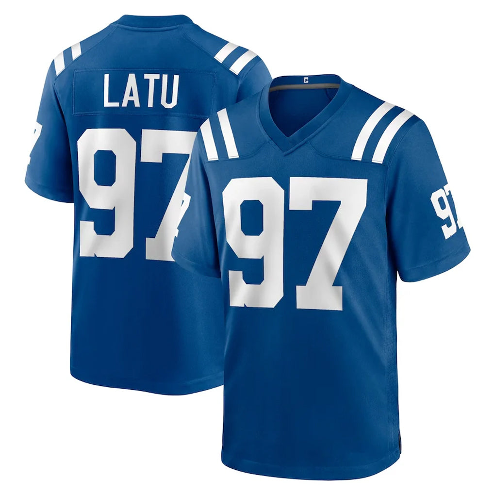 Kooe IN.Colts #97 Laiatu Latu Player Royal Home Game Stitched Jerseys