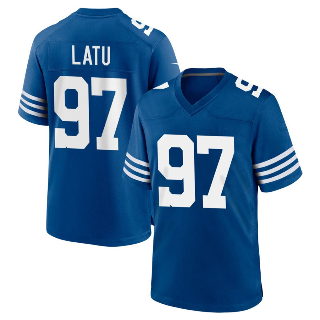 Kooe IN.Colts #97 Laiatu Latu Player Royal Limited Home Game Stitched Jerseys