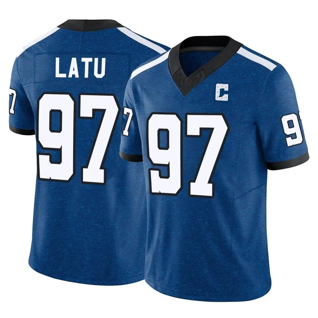 Kooe IN.Colts #97 Laiatu Latu Player Royal Limited Indiana Nights Alternate Vapor F.U.S.E. Home Game Stitched Jerseys