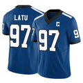 Kooe IN.Colts #97 Laiatu Latu Player Royal Limited Indiana Nights Alternate Vapor F.U.S.E. Home Game Stitched Jerseys