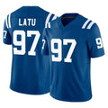 Kooe IN.Colts #97 Laiatu Latu Player Royal Limited Vapor F.U.S.E. Home Game Stitched Jerseys