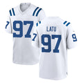 Kooe IN.Colts #97 Laiatu Latu Player White Home Game Stitched Jerseys