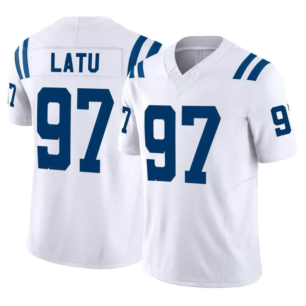 Kooe IN.Colts #97 Laiatu Latu Player White Limited Vapor F.U.S.E. Home Game Stitched Jerseys