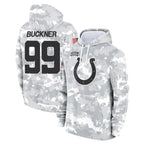Kooe IN.Colts #99 DeForest Buckner Player Arctic Camo Salute to Service Hoodies Limited Game Stitched Jerseys