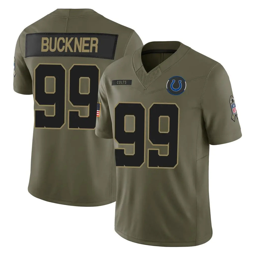 Kooe IN.Colts #99 DeForest Buckner Player Olive 2025 Salute To Service Limited Game Stitched Jerseys
