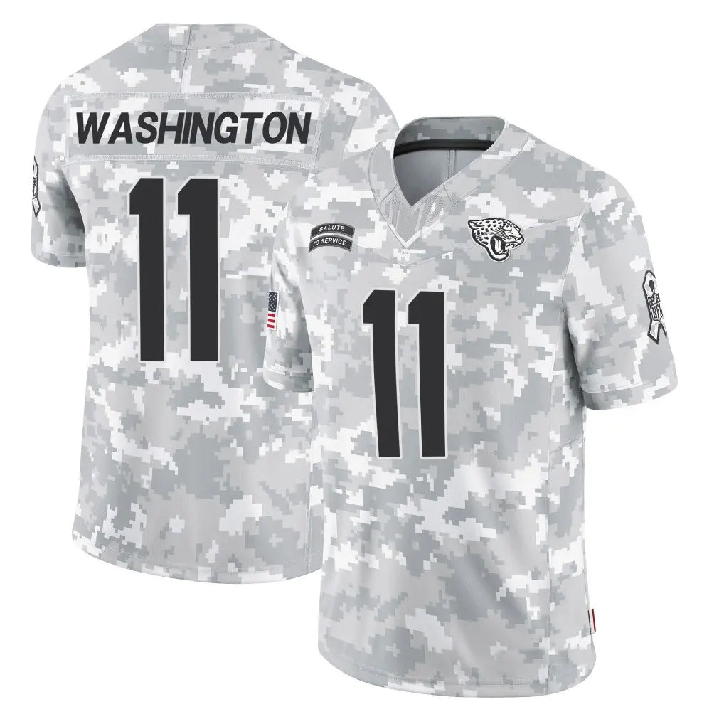 Kooe J.Jaguars #11 Parker Washington Player Arctic Camo Salute to Service Limited Stitched Jerseys