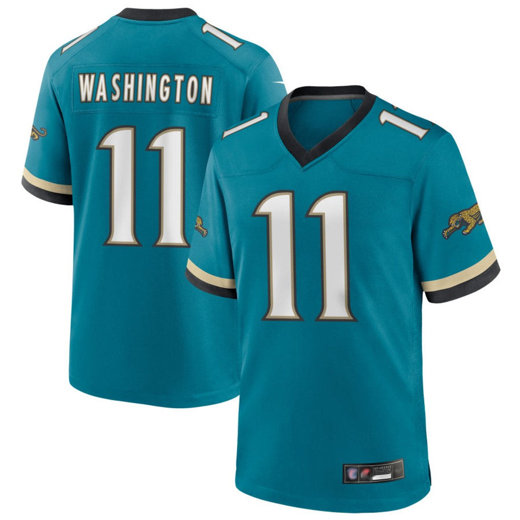 Kooe J.Jaguars #11 Parker Washington Player Legend Teal Game Stitched Jerseys