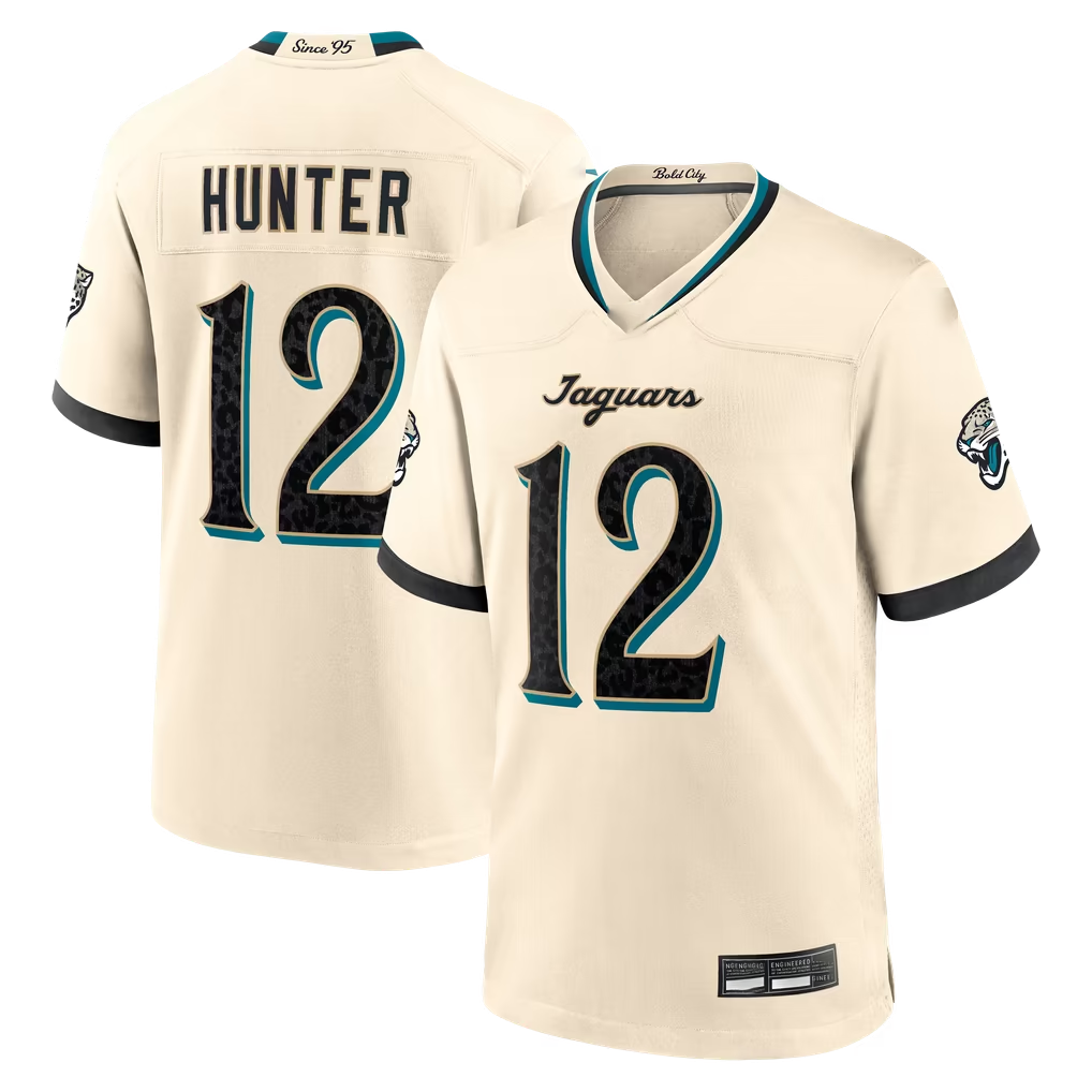 Kooe J.Jaguars #12 Travis Hunter Natural 2026 Rivalries Collection Game Stitched Jerseys