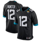 Kooe J.Jaguars #12 Travis Hunter Player Black Replica Game Stitched Jerseys