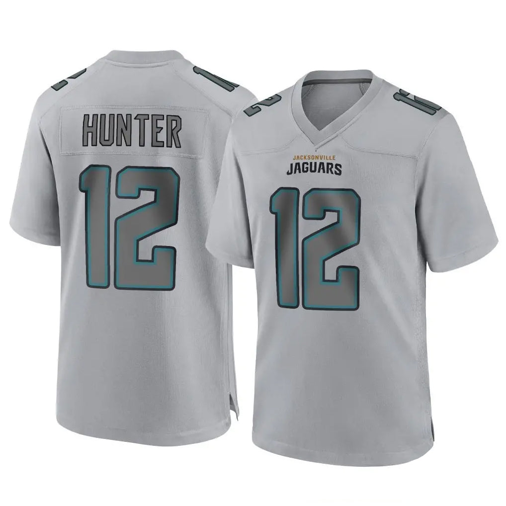 Kooe J.Jaguars #12 Travis Hunter Player Gray Atmosphere Fashion Home Game Stitched Jerseys