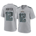 Kooe J.Jaguars #12 Travis Hunter Player Gray Atmosphere Fashion Home Game Stitched Jerseys