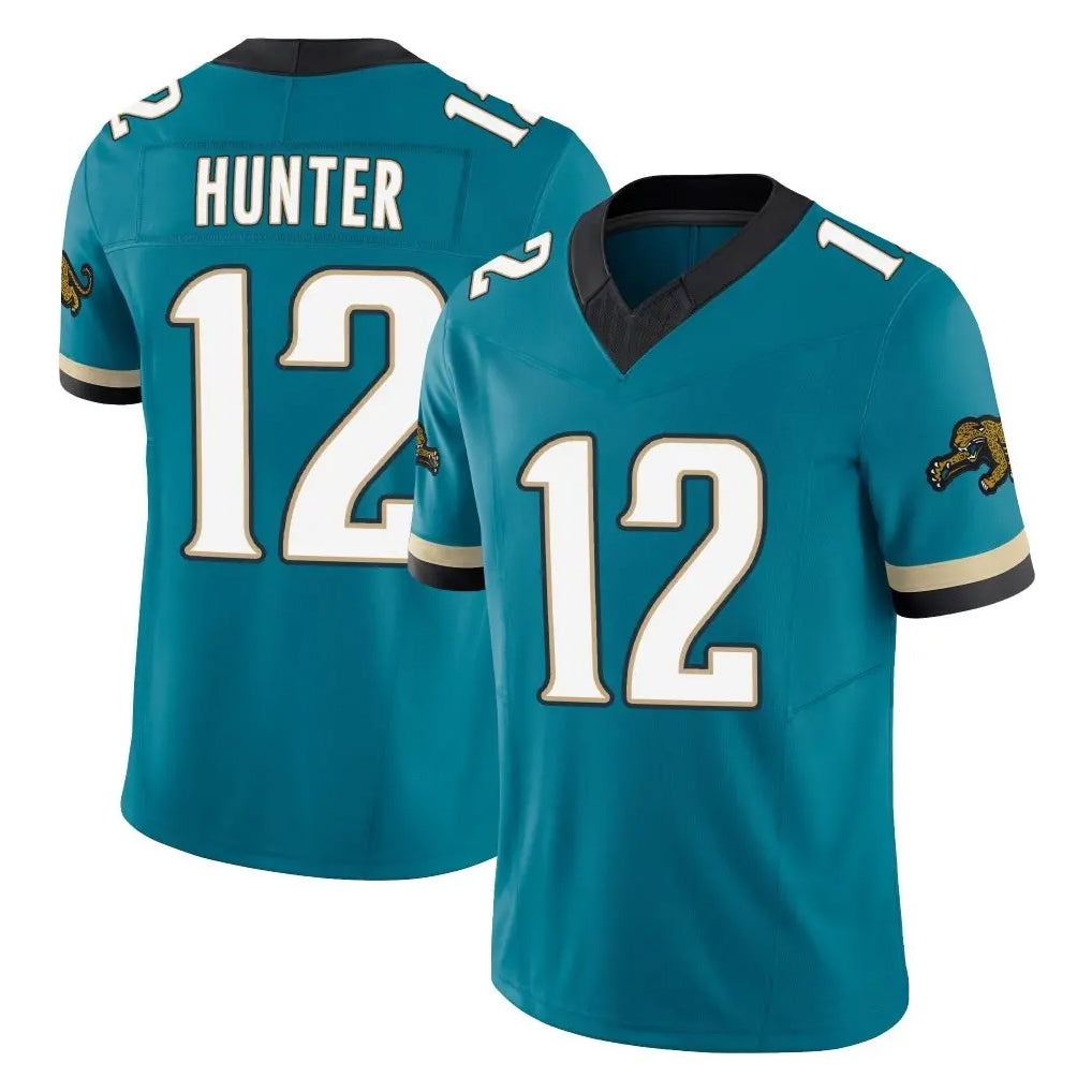 Kooe J.Jaguars #12 Travis Hunter Player Teal Prowler Throwback Vapor F.U.S.E. Limited Home Game Stitched Jerseys