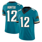 Kooe J.Jaguars #12 Travis Hunter Player Teal Prowler Throwback Vapor F.U.S.E. Limited Home Game Stitched Jerseys