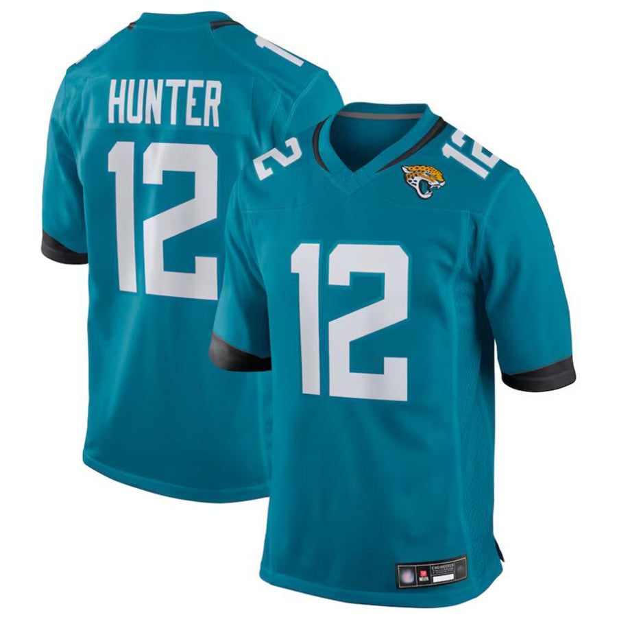 Kooe J.Jaguars #12 Travis Hunter Player Teal Replica Game Stitched Jerseys