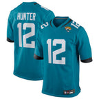 Kooe J.Jaguars #12 Travis Hunter Player Teal Replica Game Stitched Jerseys