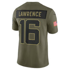 Kooe J.Jaguars #16 Trevor Lawrence Olive 2025 Salute to Service Limited Stitched Jerseys