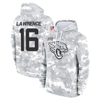 Kooe J.Jaguars #16 Trevor Lawrence Player Arctic Camo Salute to Service Hoodies Limited Game Stitched Jerseys