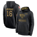 Kooe J.Jaguars #16 Trevor Lawrence Player Black Salute to Service Hoodies Limited Game Stitched Jerseys